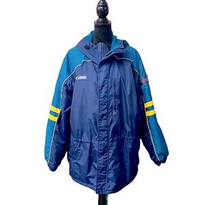 Vintage Columbia Navy/Teal Ascent Puffer Jacket Size Large
